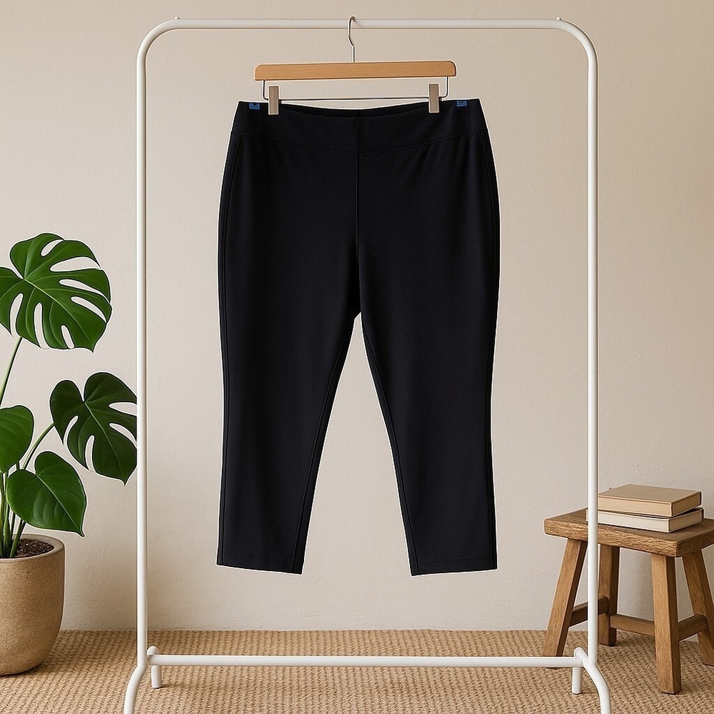 NWT‎ Express Women's 2XL Black Ponte Pull-On Stretch Pants Comfort Fit